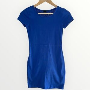 ARITZIA TALULA Lace Open Back Bodycon Mini Dress in Electric Blue, Small
